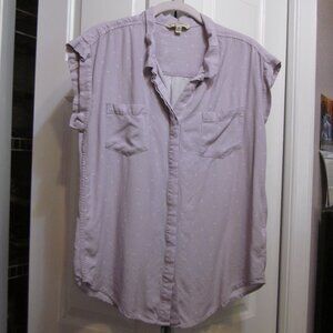 Zachs Girlfriend Lavender SS Blouse Sz M